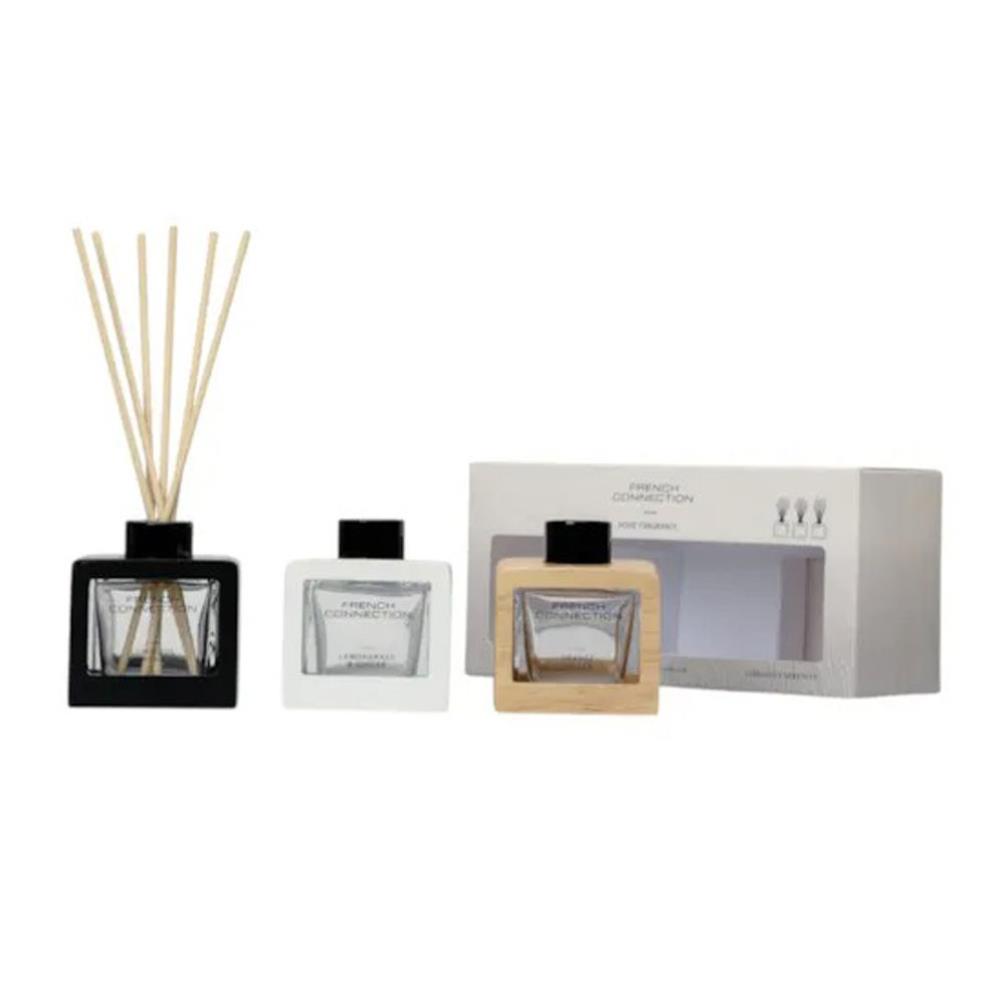 French Connection 3 Wooden Reed Diffuser Gift Set Extra Image 2